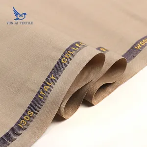 Tecidos italianos cáqui 100% de alta qualidade, lã cozida