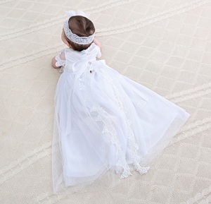 <span class=keywords><strong>Robe</strong></span> <span class=keywords><strong>de</strong></span> baptême en dentelle pour filles et garçons, tenue blanche <span class=keywords><strong>de</strong></span> 50 cm, idéale pour baptême, vente en gros - Product Image 6