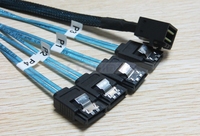 Cable de alta velocidad HD Mini SAS SFF- 8643 a 4 * SATA, 7 pines