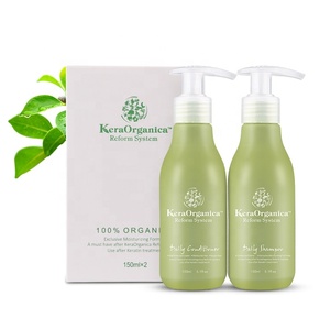 Kera Organica Meilleur ensemble de shampooing et d'après-shampooing biologique à base de plantes Sans sulfate 2-EN-1 Forme crème Soins nourrissants pour les cheveux bouclés - Product Image 1