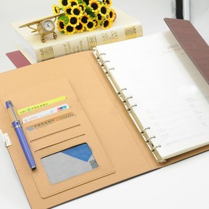 <span class=keywords><strong>Agenda</strong></span> de Cuero Doble A5 con Espiral de 9 Anillos, Cubierta de PU con Borde Pintado, Edición de Regalo - Product Image 3