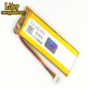 Socket 2.0-3 P 3.7 V 402765 1000 mah Lithium ion polymer Rechargeable battery lasting for - Product Image 1