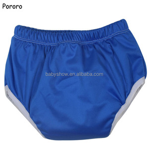 Alta absorción pantalón de entrenamiento con inserto de microfibra cosido en medio; bebé pañales de bambú para infantes - Product Image 1