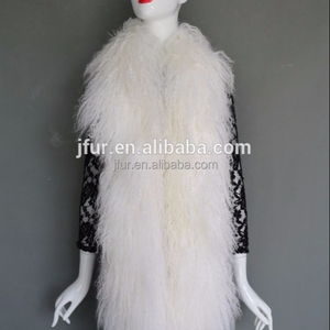 Sciarpa di pelliccia di agnello di nuovo Design alla moda/copricapo per <span class=keywords><strong>spalle</strong></span> graziosa sciarpa di pelliccia di agnello - Product Image 3