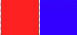 Half red half blue