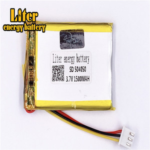 Socket 2.5-3 P lithium polymer battery 504050 3.7 V 1500 mah li-polymère battery lipo battery with wire lead - Product Image 2