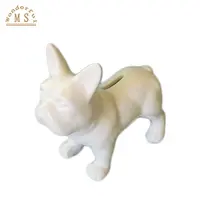 Keramik French Bull Golden Dog Sparschwein Keramik Französisch Bulldogge Statue für Heim dekoration Bulldogge Figur Keramik Material
