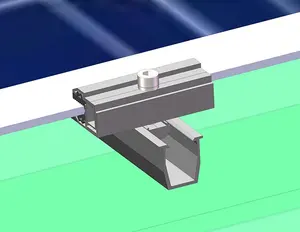 HQ montaj sıcak satış ince Film GÜNEŞ PANELI çerçevesiz anodize 150mm orta uç kelepçe