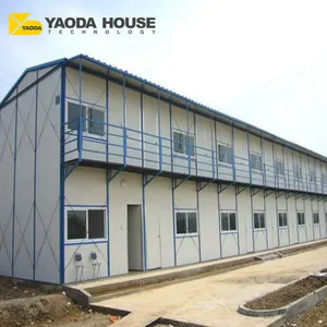 Modular Prefabrikasi Portabel Tenaga Kerja Akomodasi Sementara Kamp Pekerja Perumahan Cepat Membangun Kamp Pekerja Prefab Akomodasi