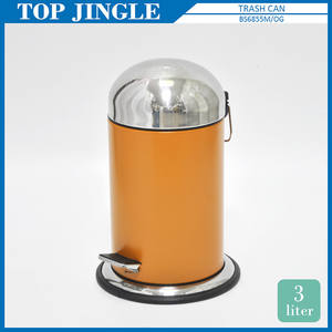 <b>Metal</b> Waste <b>Bin</b> with Handle and Plastic Inner Basket - Product Image 2