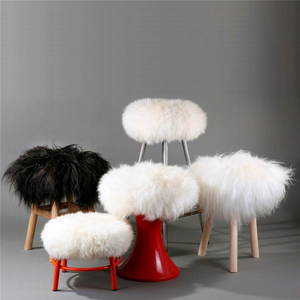 Tibetan Lamb Sgabello copertura della pelle di pecora A pelo Lungo - Product Image 5