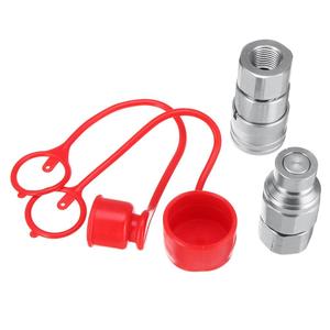 Acoplador Rápido Hidráulico De Cara Plana, Juego De Acoplamientos De Conexión, Minicargador Bobcat, 1/2 "NPT - AliExprs
