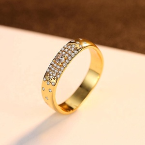 CZCITY Gold Plated Jewelry 18K Filled <strong>Chunky</strong> Geometric Wedding Woman S925 Sterling <strong>Silver</strong> Cz Band <strong>Ring</strong> - Product Image 4
