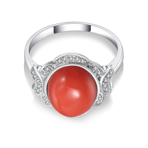 Fancy model design <strong>silver</strong> engraved <strong>red</strong> <strong>coral</strong> stone <strong>ring</strong> Kingyajewelry 925 sterling <strong>silver</strong> engagement bands or <strong>rings</strong> - Product Image 4