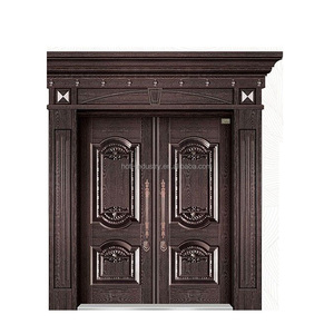 Puerta de entrada de hierro de seguridad de acero, doble puerta de seguridad principal, nuevo modelo - Product Image 6