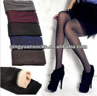 Bàn Chải Tre Legging Sáng Bóng/Quần Bó Sát Len Liền Mạch/Quần Bó Chân Cho Mùa Đông