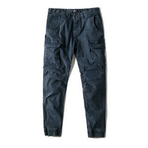 Pantaloni <span class=keywords><strong>Cargo</strong></span> a vita alta Hip Hop eco-friendly <span class=keywords><strong>Slim</strong></span> <span class=keywords><strong>Fit</strong></span> con volant 6 tasche in Spandex/cotone stile stile uomo - Product Image 1