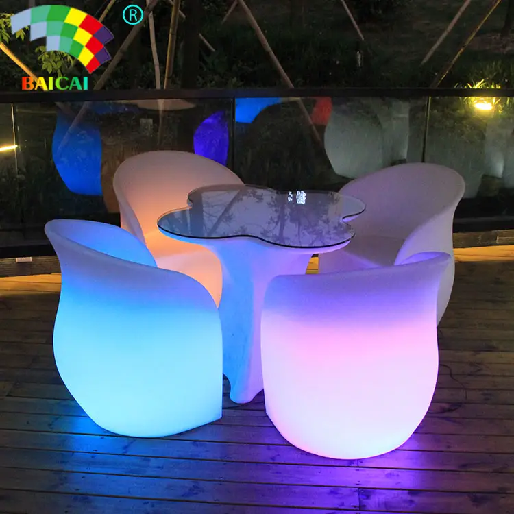 Balcão de plástico iluminado para tabela, 16 cores para área externa, mesa de led, iluminação para barras, vendas