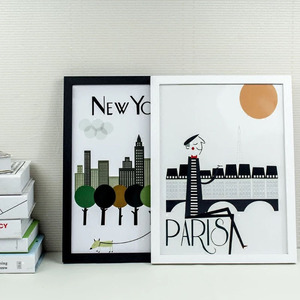 Custom Hotel Artwork Manufacturer <strong>A4</strong> <strong>Black</strong> Wood Wall Hanging Picture <strong>Frames</strong> 8x10 Simple Photo <strong>Frame</strong> for Home Decor - Product Image 4