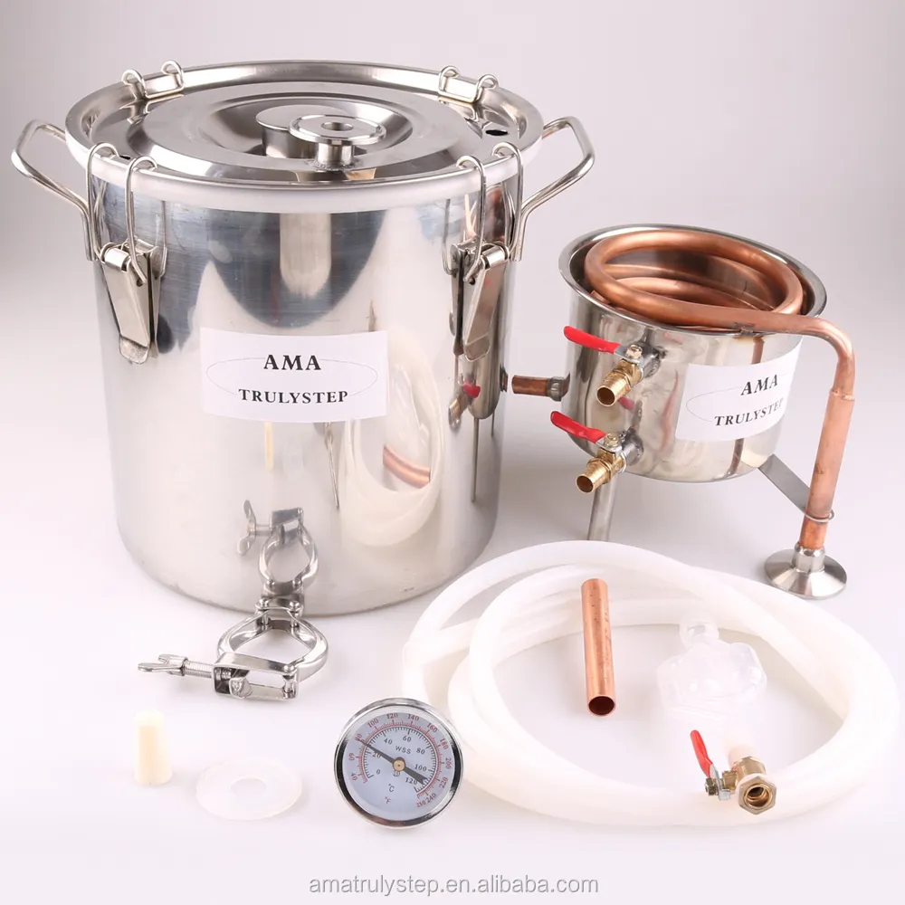 Distillateur à domicile, huile essentielle, d'eau morte, alcool, pour 12l cuivre, DIY, ml