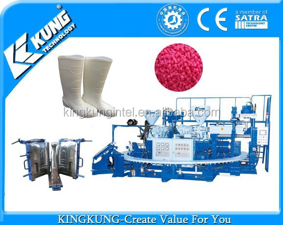 Низкая цена, одноцветная машина для литья под давлением резиновых ботинок из ПВХ