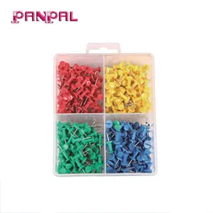 Verkopen Goed 320 Pcs Kleurrijke Plastic Hoofd Rood Geel Blauw Groen Push Pins