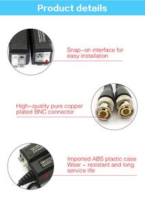 Thâm Quyến Sản Xuất Chất Lượng Cao 75 Ohm <span class=keywords><strong>BNC</strong></span> Để 120 Ohm RJ45 IP Chuyển Đổi CCTV Hoạt Động HD Video Thụ Động Balun Cho Hệ Thống CCTV - Product Image 3