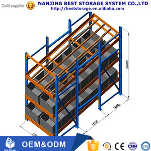ความจุสูงแรงโน้มถ่วงกล่องไหล Racking จากระบบการจัดเก็บที่ดีที่สุด