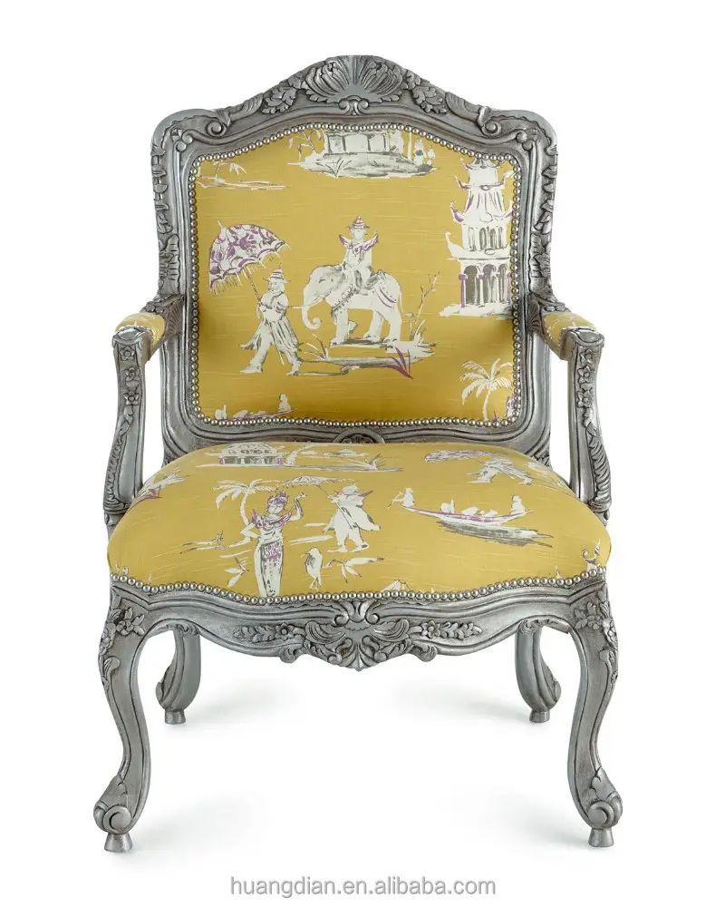 Imbottita poltrona mobili d'epoca in stile country poltrona design