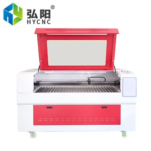 HYCNC 1625 pequeña máquina de grabado de corte por láser de cuero esteras automática marcado dos-panel de color plotter de corte