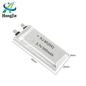 Оптовая продажа ультратонких плоских литий-ионных полимерных аккумуляторов HJ 25C 802042 3,7 V 500mAh - Product Image 2