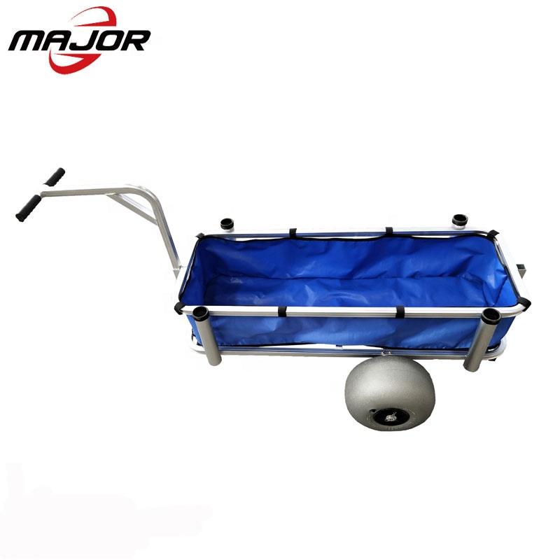 NEW Aluminum Rust-proof Light Duty Fishing Fishing Beach Trolley with Double Balloon Wheels