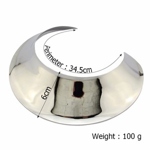 Geometric Big Collar Choker <strong>Necklace</strong> Women New Fashion Wide Alloy Torques <strong>Statement</strong> <strong>Necklaces</strong> Maxi Jewelry - Product Image 3