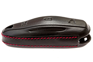 Tout nouvel étui à clés en cuir pour <span class=keywords><strong>Tesla</strong></span> Model S 75D <span class=keywords><strong>100D</strong></span> P100D Coque de protection pour clés de voiture en option Couleur Type de fermeture suspendue - Product Image 4