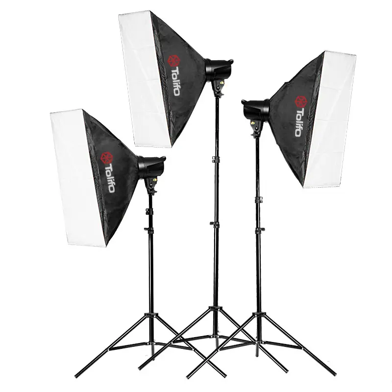 Photographic Equipment Tolifo Photographic Equipment T-250B 250W*3 Professional Photo Studio Lighting Kit For Indoor