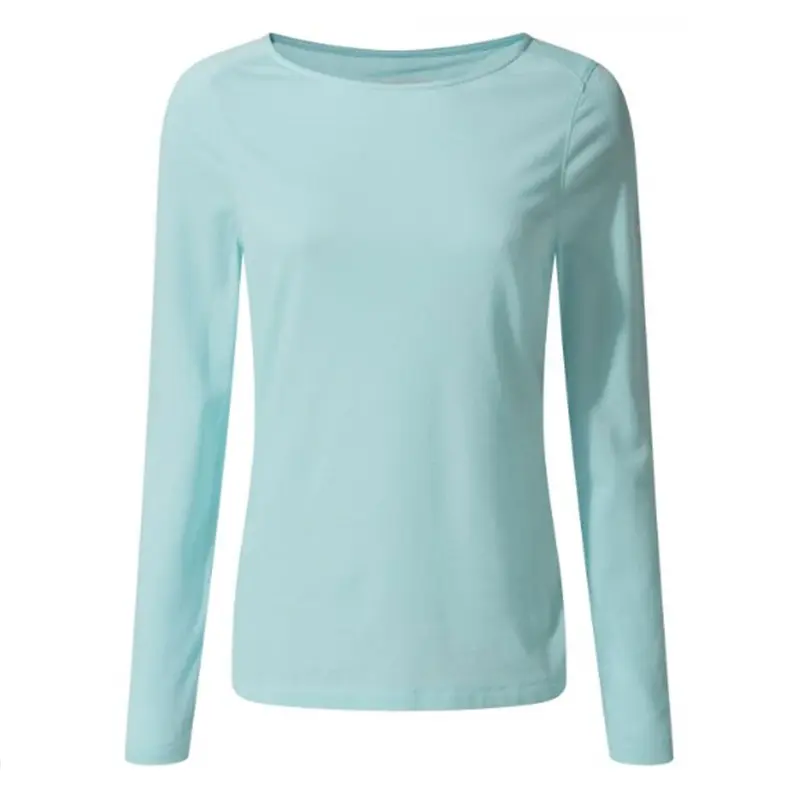 High quality wholesale solid merino wool women thermal underwear longsleeve tee shirt, ladies jeans top