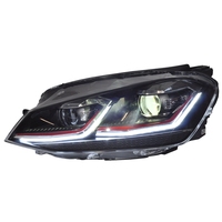 Phare LED à rayures rouges, pour Golf 2013, RHD GTI, conduite à main droite