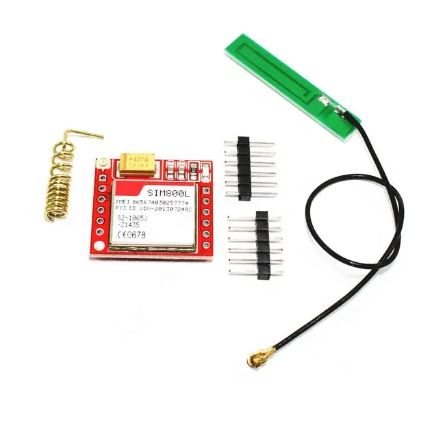 Mini Kleinste SIM800L GPRS GSM Module MicroSIM Kaart Kern Draadloze Board Quad-band TTL Seriële Poort Met Antenne