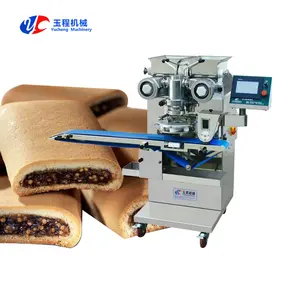 Automatic Fig Roll Making Machine Energy Saving Automatic Fig Newton 2 Color Cookies Rolls Fig Cookie Encrusting Making Machine