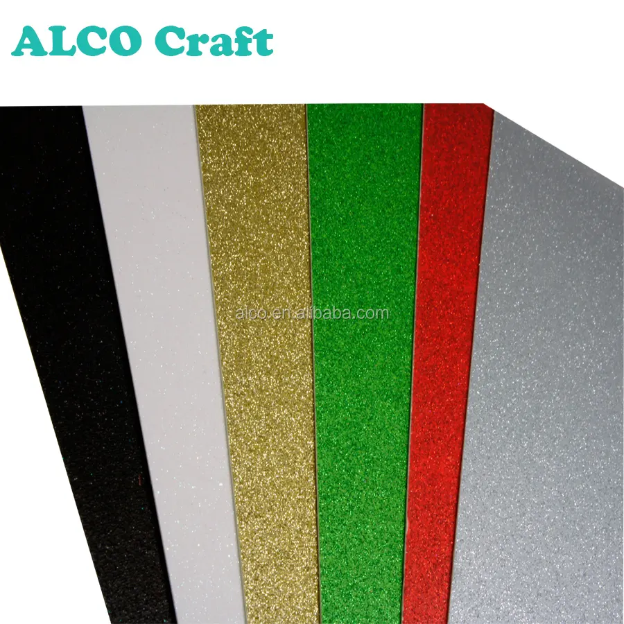Wholesale 250g Fancy colorful glitter cardstock paper for Christmas