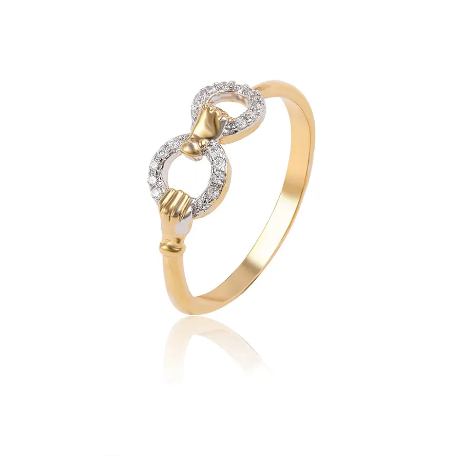Xuping-anillo de oro multicolor para chica, joyería de moda, diseño de anillo, gafas, simple, 11470