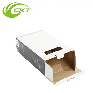 Aangepaste Premium Golfkarton Papier Verpakking 2 Fles Wijn Glas Dubbele Gift Box Holder