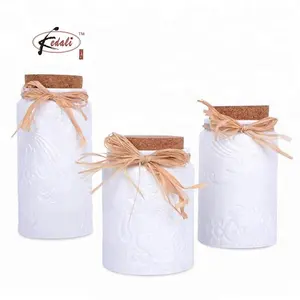 Hot selling color kitchen ceramic food storage jar multi size candy coffee canister set