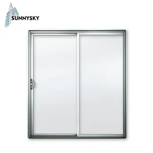Nueva Imagen de diseño barato de vidrio doble de aluminio ventana y puerta corredera precio