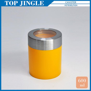 Juego de recipientes acrílicos redondos de 3 piezas con tapa de acero inoxidable - Product Image 5