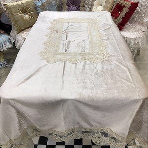 Élégant De Luxe Beige Velours Banquet Nappe - Product Image 5