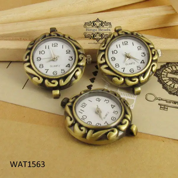 Antique Bronze Quartz Watch Face's for Jewellery Making