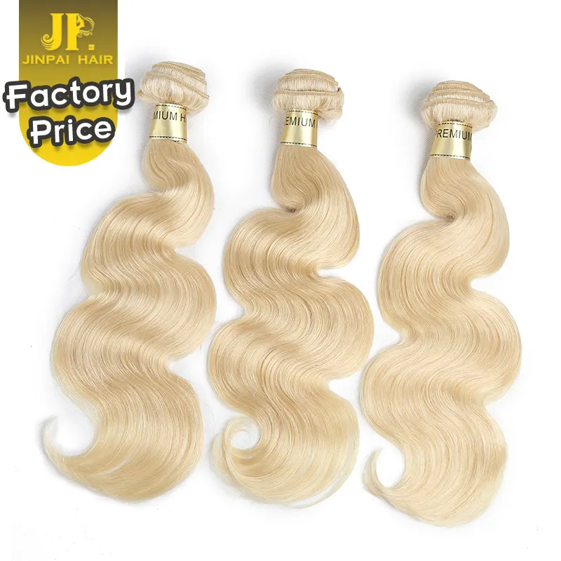 JP High Quality Body Wave 613# Blonde Hair Extensions,good texture different color hair weaves,Cheap virgin remy hair color 613