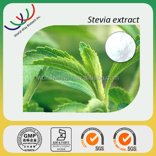 China fda koscher haccp bieten stevia reb a 98%, free sample 100% natürliche stevia süßungsmittel