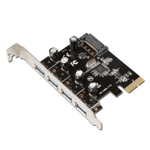 Thâm quyến Diewu <span class=keywords><strong>PCIe</strong></span> x1to <span class=keywords><strong>USB3.0</strong></span> 4 port multiplier thẻ của máy tính với sata điện suppout - Product Image 3